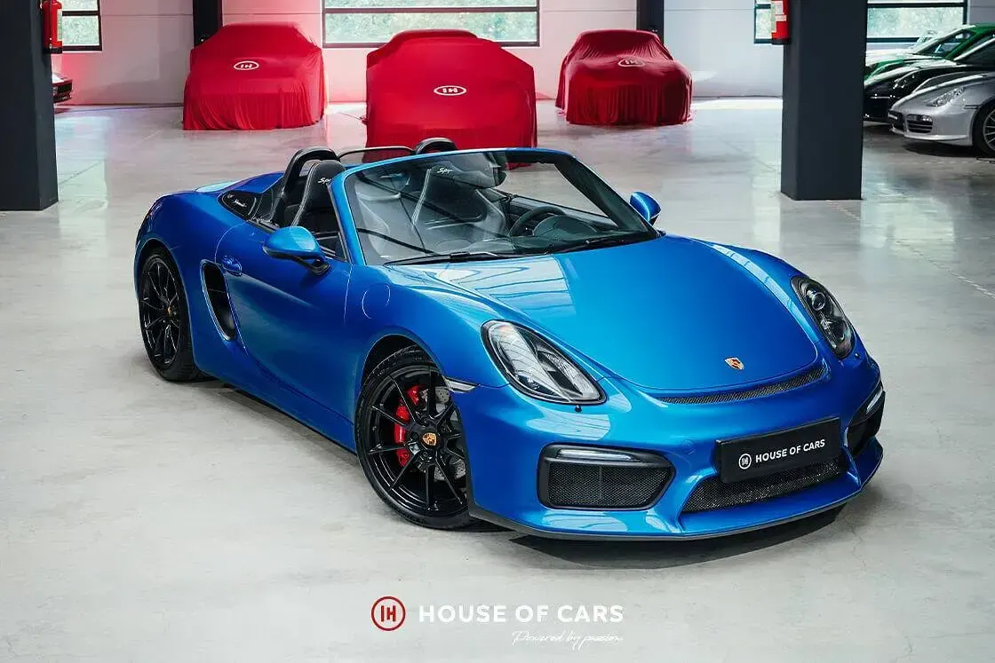 Usata Porsche Boxster Spyder 375 CV (275 kW) 2016 Blu Cabrio