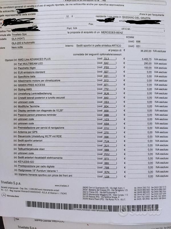 Usata Mercedes GLA200 AMG 163 CV (119 kW) 2023 Nero SUV