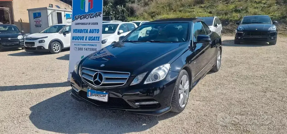 Usata Mercedes E220 170 CV (125 kW) 2012 Nero Cabrio