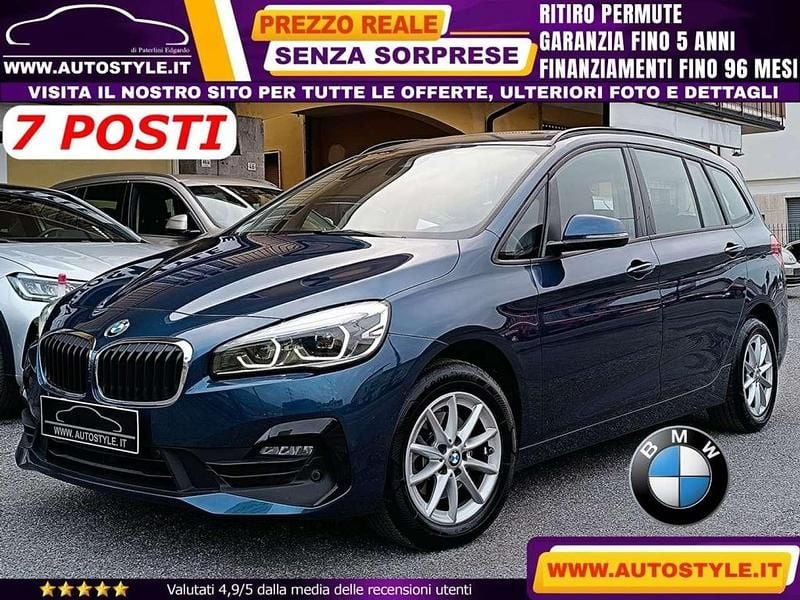 Usata BMW 216 Gran Tourer Efficient Dynamics 116 CV (85 kW) 2021 Blu Monovolume