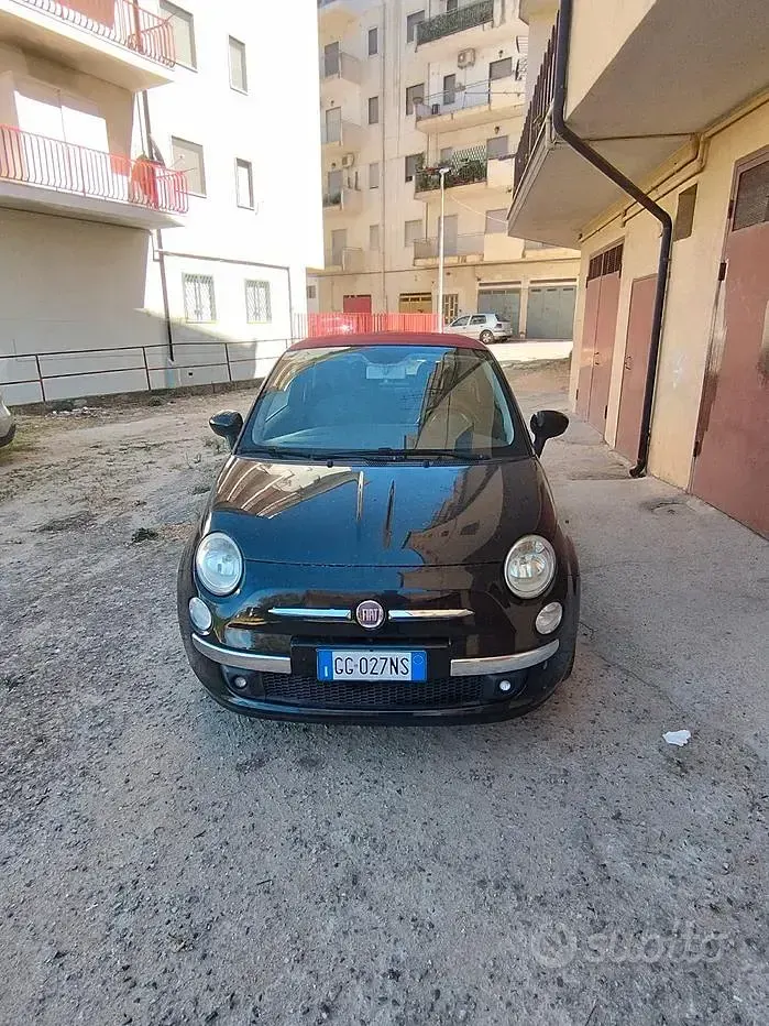 Usata Fiat 500 75 CV (55 kW) 2010 Nero Cabrio