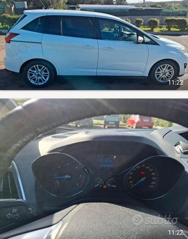 Usata Ford Grand C-Max 115 CV (84 kW) 2015 Bianco Monovolume