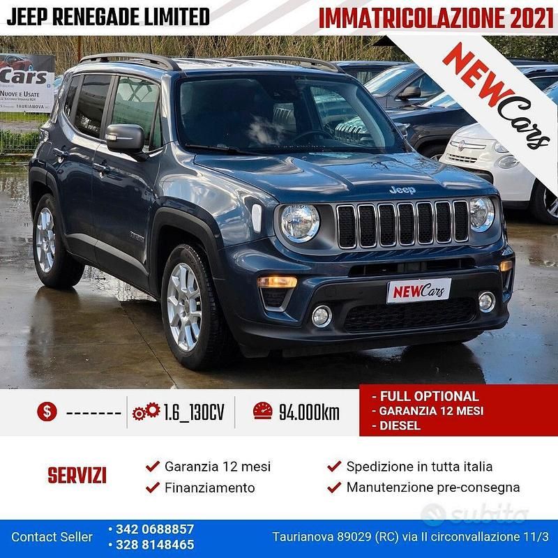 Usata Jeep Renegade Limited 130 CV (95 kW) 2021 Blu SUV