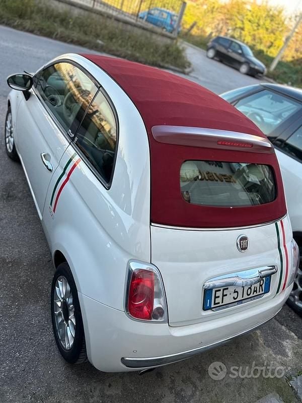 Usata Fiat 500C 75 CV (55 kW) 2012 Bianco Cabrio