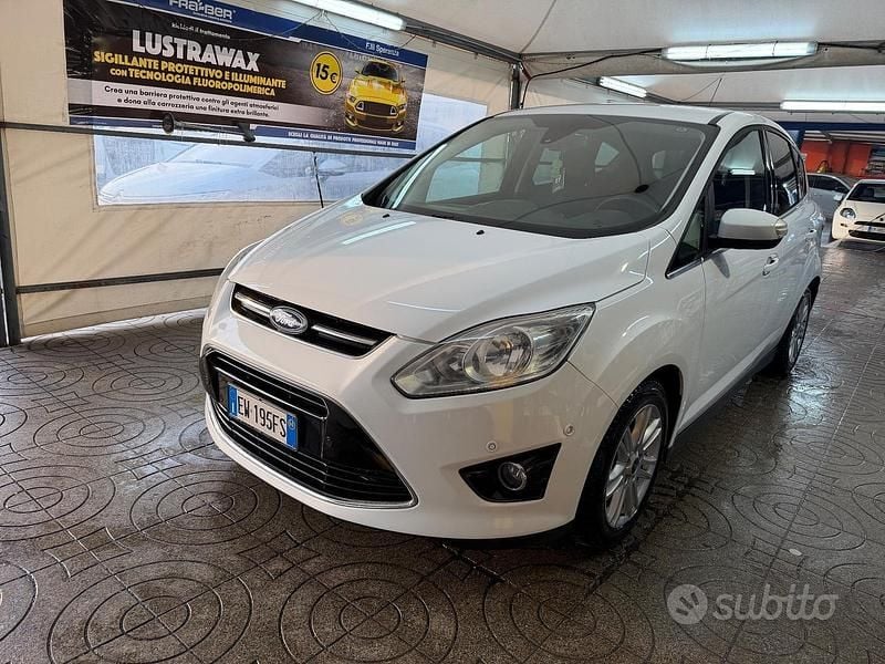 Usata Ford C-MAX Titanium 115 CV (84 kW) 2014 Bianco Monovolume