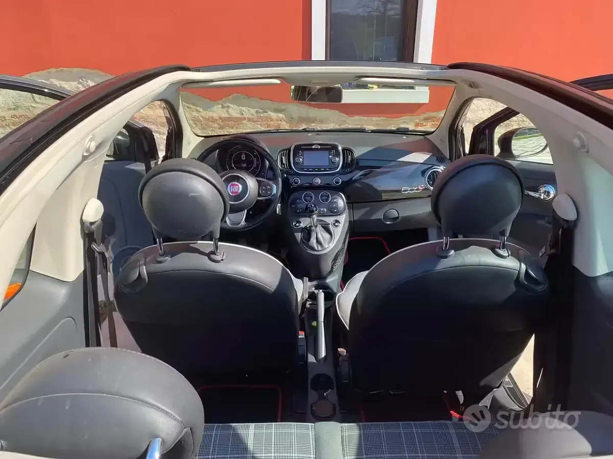 Usata Fiat 500C 69 CV (50 kW) 2016 Nero Cabrio