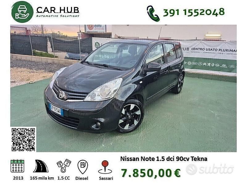 Usata Nissan Note Tekna 90 CV (66 kW) 2013 Nero Monovolume