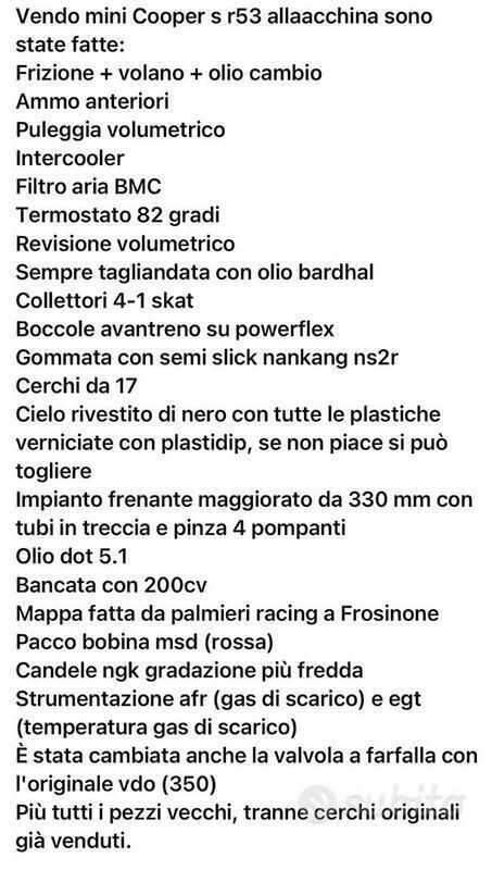 Usata Mini Cooper S 163 CV (119 kW) 2002 Grigio Utilitaria