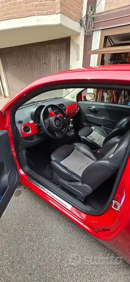Usata Fiat 500 Sport 69 CV (50 kW) 2009 Rosso Cabrio