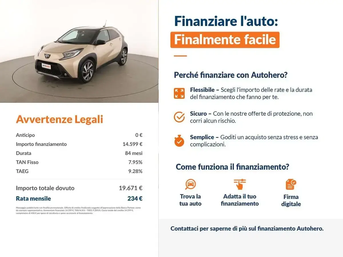 Usata Toyota Aygo X Lounge 72 CV (52 kW) 2022 Argento SUV