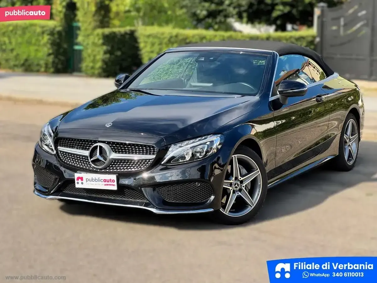 Usata Mercedes C200 Premium 184 CV (135 kW) 2018 Nero Cabrio