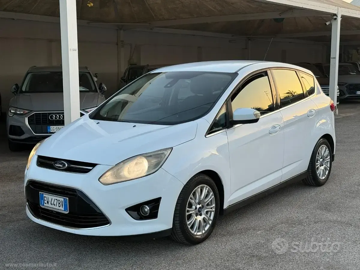 Usata Ford C-MAX Titanium 116 CV (85 kW) 2014 Bianco Monovolume