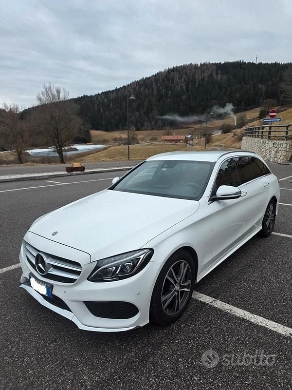 Bianco Usata 2017 Mercedes C220 AMG line Station wagon | 17.900 € (Buon prezzo) - Immagine 1/4