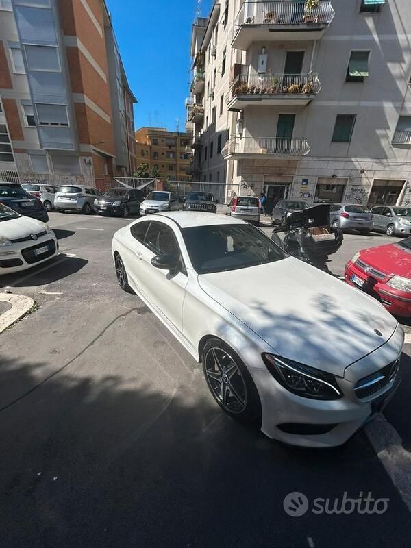 Usata Mercedes C220 Premium Plus 194 CV (142 kW) 2018 Bianco Coupé