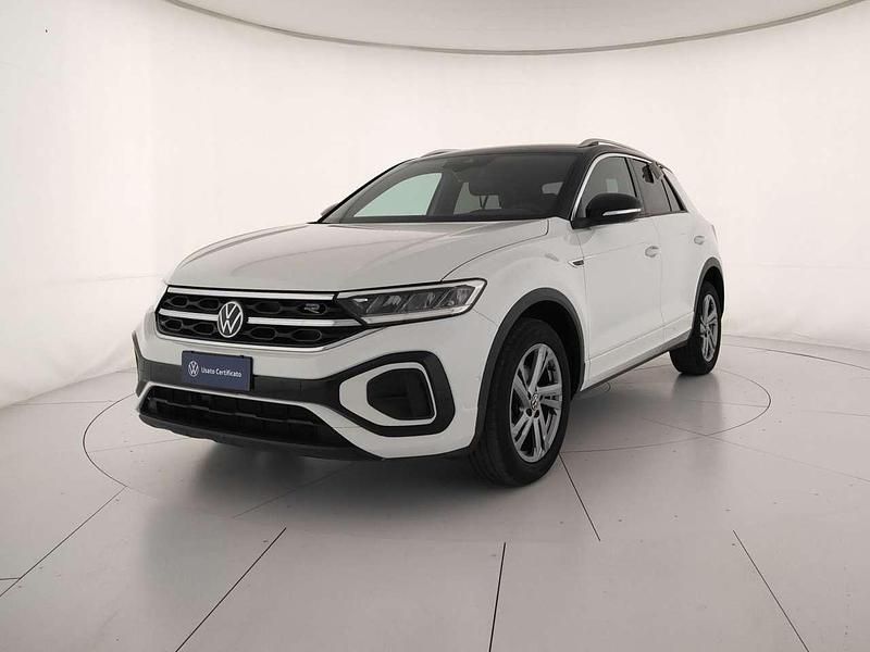 0q pure white Usata 2022 VW T-Roc R-line SUV | 24.500 € (Buon prezzo) - Immagine 1/4