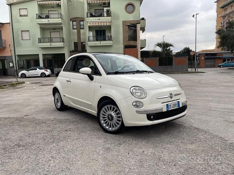 Usata Fiat 500 Lounge 75 CV (55 kW) 2009 Bianco Cabrio