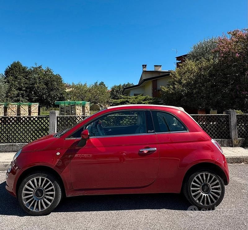 Usata Fiat 500C 100 CV (73 kW) 2010 Rosso Cabrio