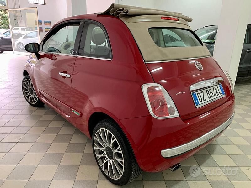 Usata Fiat 500C Lounge 69 CV (50 kW) 2010 Rosso Cabrio