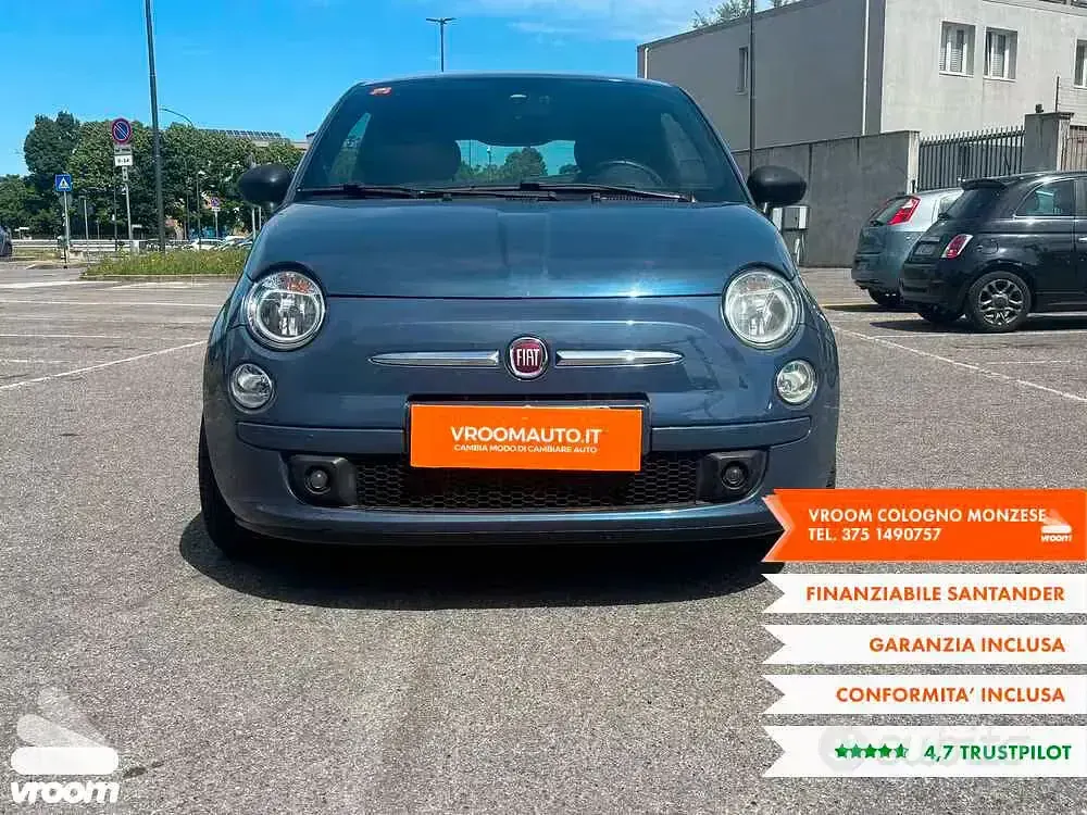 Usata Fiat 500 84 CV (61 kW) 2011 Blu Utilitaria