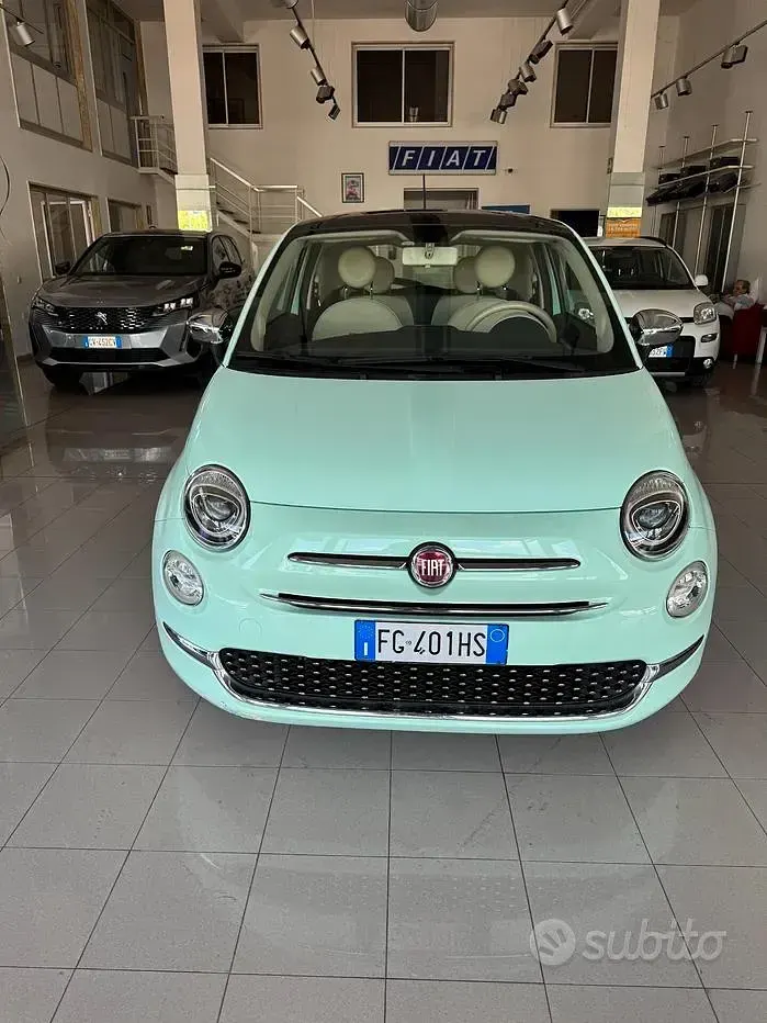 Usata Fiat 500 Lounge 95 CV (69 kW) 2017 Verde Berlina