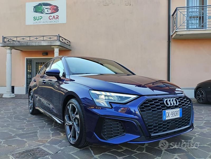 Usata Audi A3 Ambiente 150 CV (110 kW) 2022 Blu Berlina