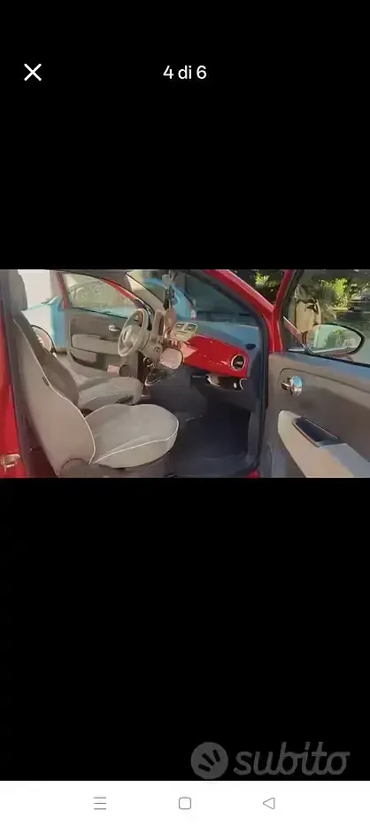 Usata Fiat 500 69 CV (50 kW) 2007 Rosso