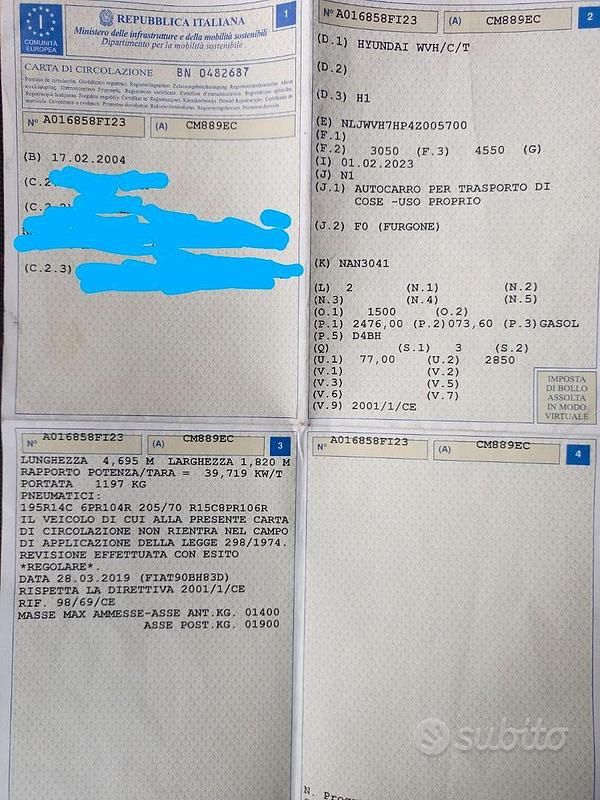 Usata Hyundai H-1 2004 Monovolume