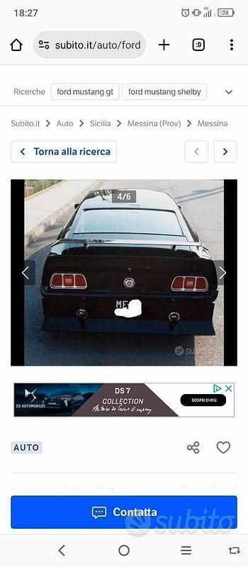 Usata Ford Mustang 1970 Nero Berlina