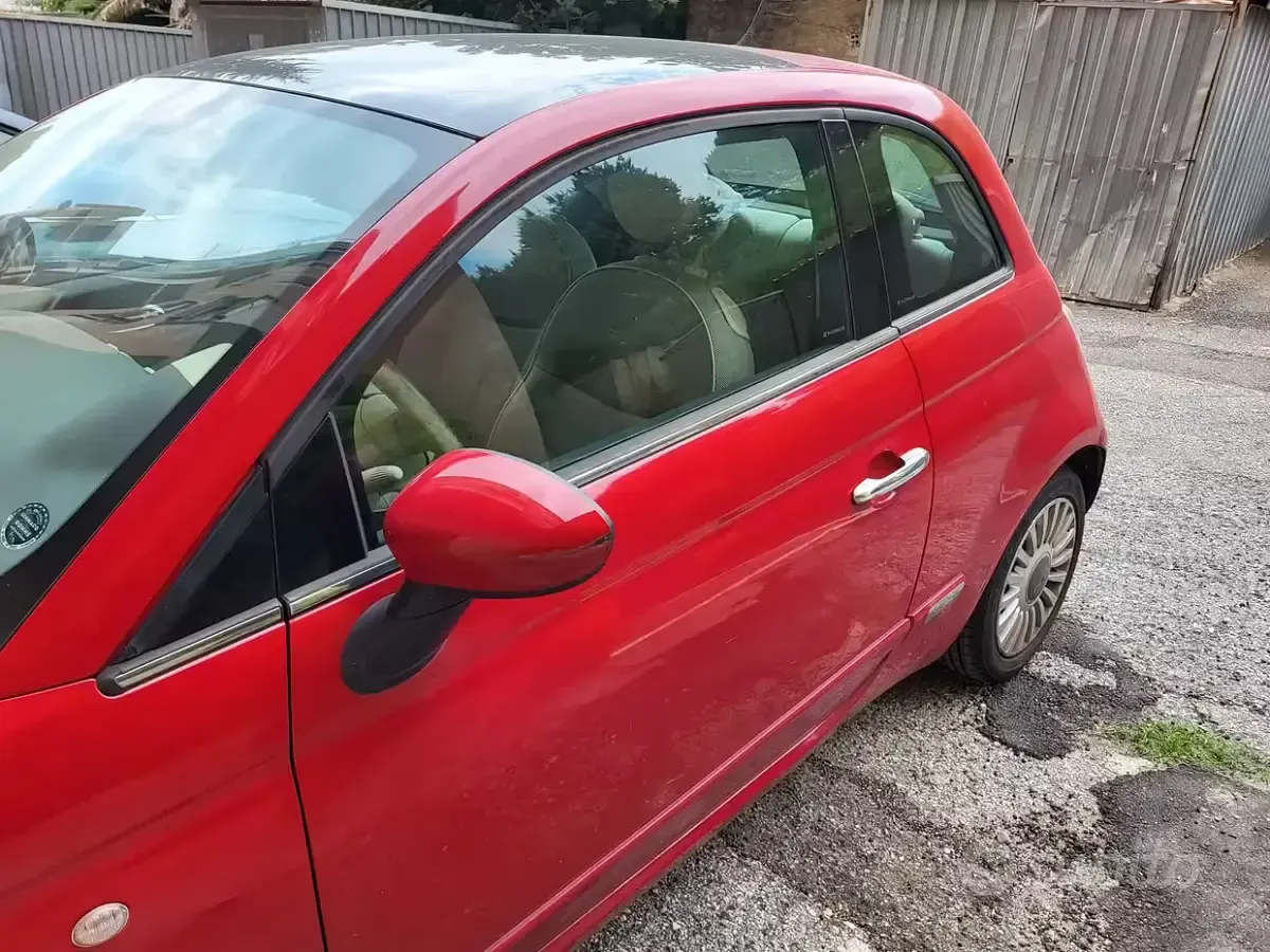 Usata Fiat 500 69 CV (50 kW) 2009 Rosso Cabrio