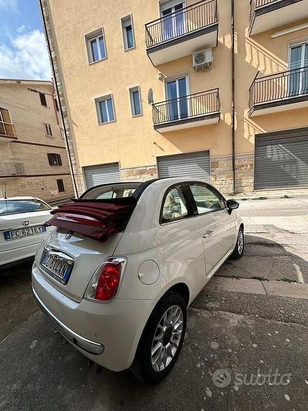 Usata Fiat 500C Pop 69 CV (50 kW) 2010 Bianco Cabrio
