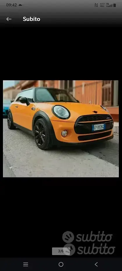 Usata Mini Cooper 136 CV (100 kW) 2014 Arancione Utilitaria