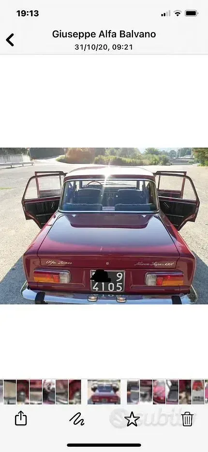 Usata Alfa Romeo Giulia Super 1970 Viola Berlina