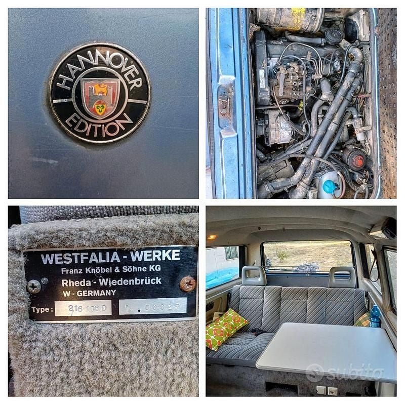 Usata VW T3 Edition 69 CV (50 kW) 1989 Blu Furgone