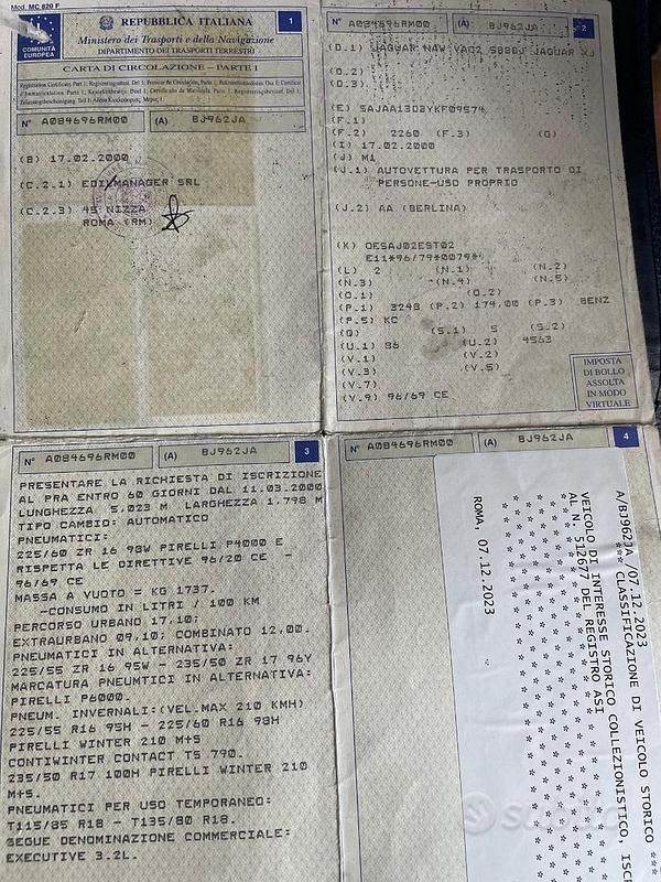 Usata Jaguar XJ 2000 Blu Berlina