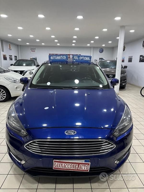 Begagnad Ford Focus Titanium 120 HK (88 kW) 2018 Blå Kombi
