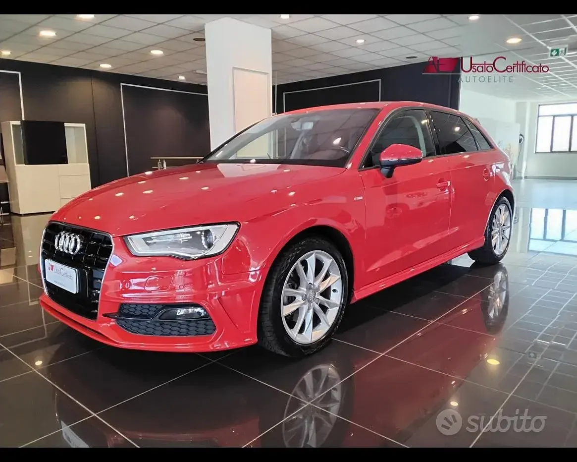 Usata Audi A3 S-Line 110 CV (80 kW) 2016 Rosso Berlina