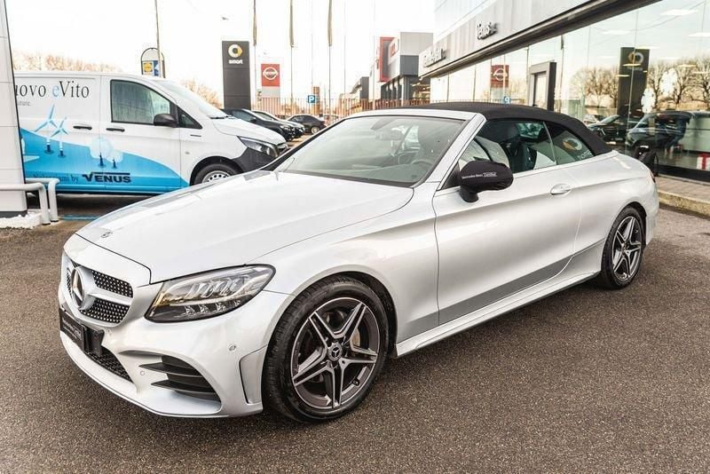 Usata Mercedes C200 Premium Plus 183 CV (134 kW) 2021 Argento Cabrio