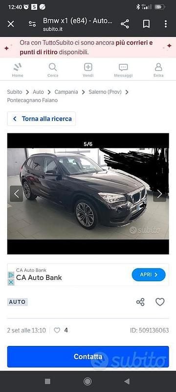 Usata BMW X1 M Sport 143 CV (105 kW) 2014 Nero SUV
