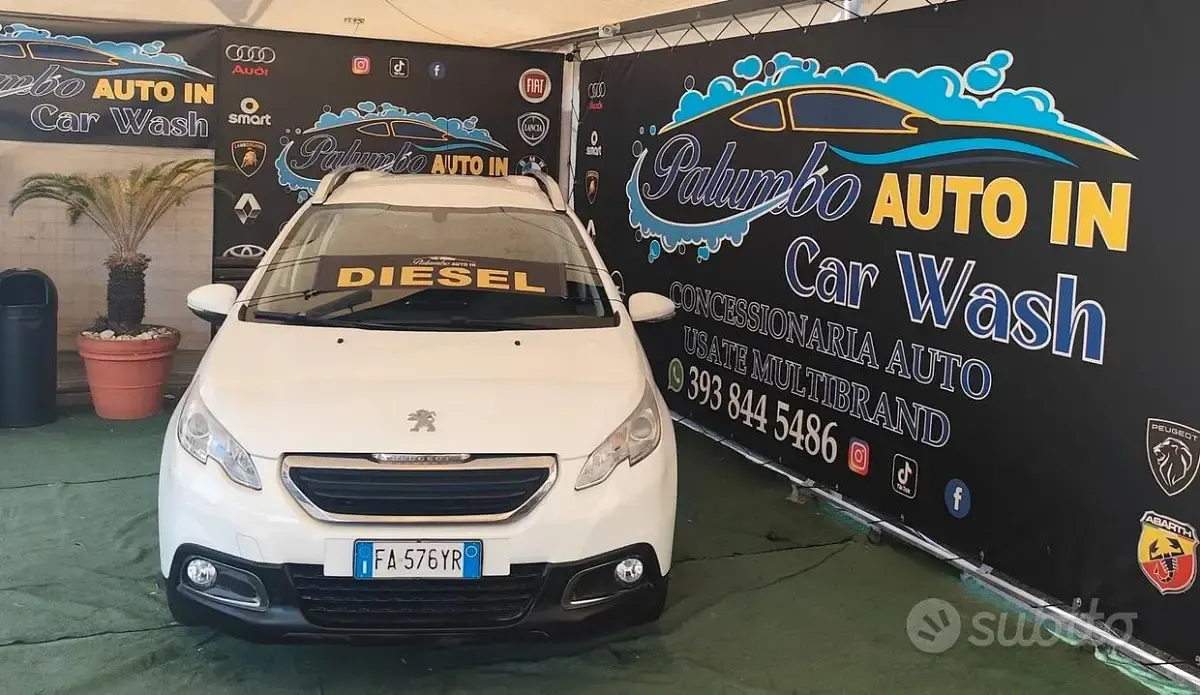 Usata Peugeot 2008 Active 99 CV (72 kW) 2015 Bianco SUV