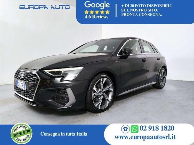 Nero(met.) Usata 2023 Audi A3 Sportback S-Line Due volumi | 27.450 € (Ottimo prezzo) - Immagine 1/4