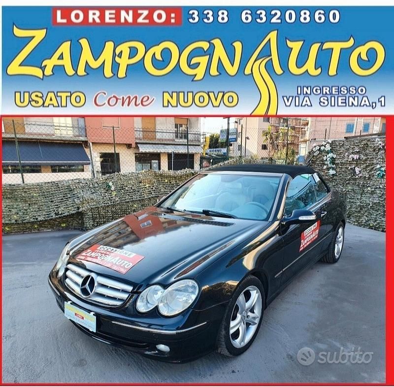 Nero Usata 2003 Mercedes CLK240 Avantgarde Cabrio | 7900 € (Buon prezzo) - Immagine 1/4