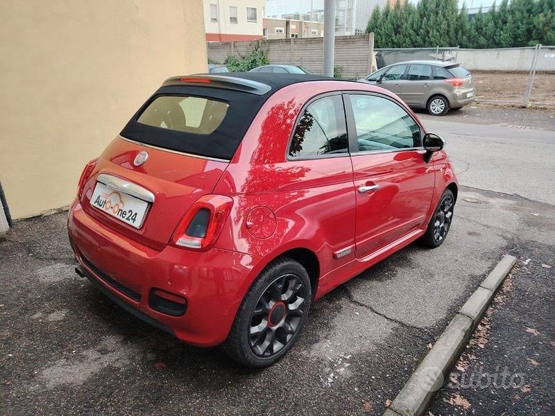 Usata Fiat 500C Sport 69 CV (50 kW) 2014 Rosso Cabrio