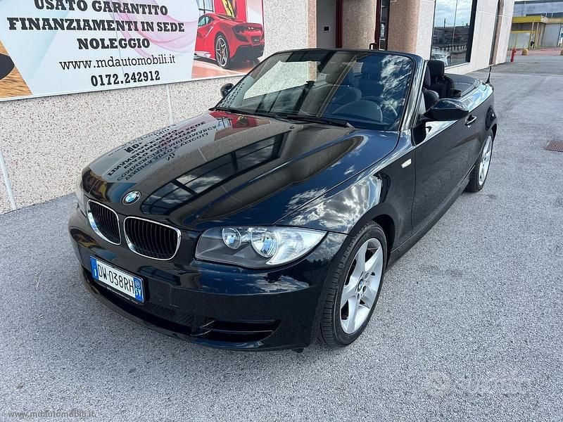 Usata BMW 118 Cabriolet 143 CV (105 kW) 2009 Nero Cabrio