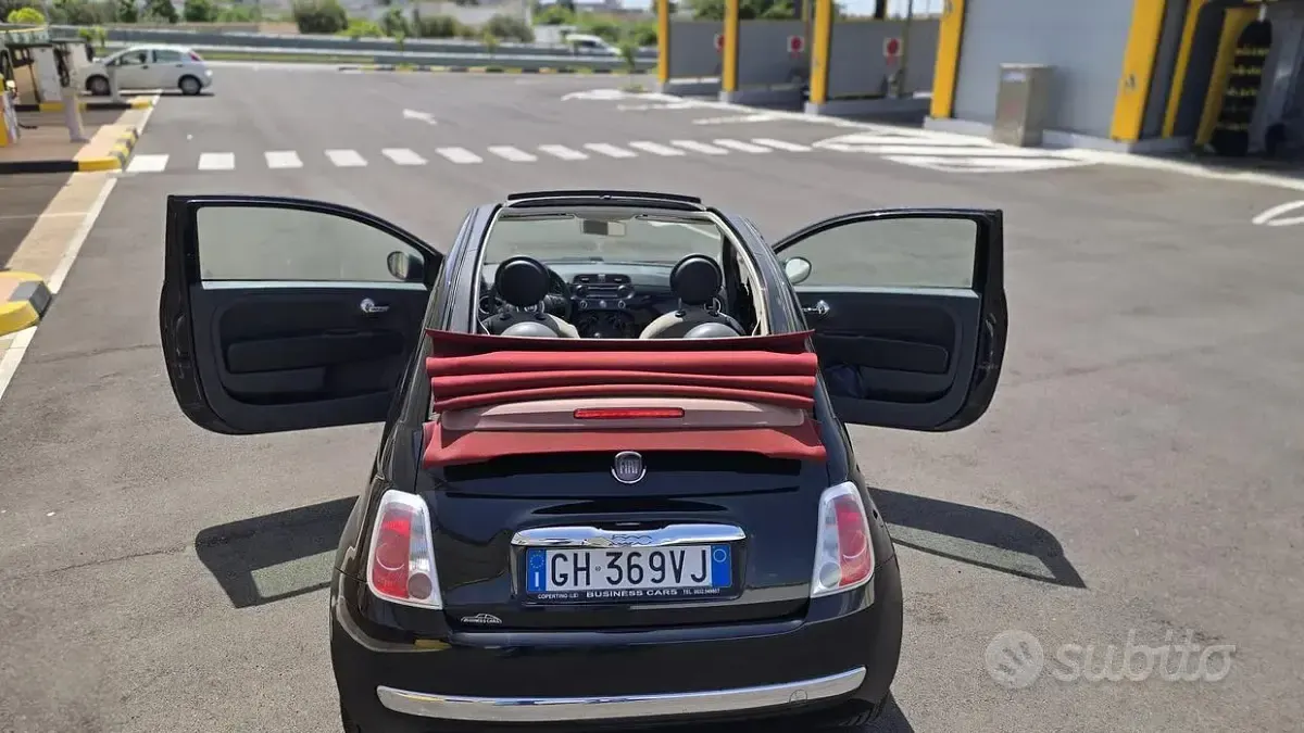 Usata Fiat 500 75 CV (55 kW) 2010 Nero Cabrio