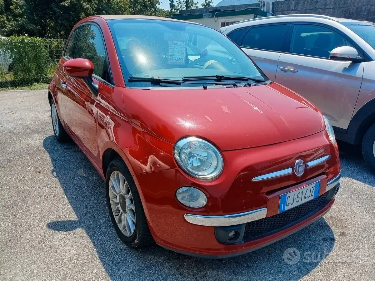 Usata Fiat 500C Lounge 69 CV (50 kW) 2014 Rosso Cabrio
