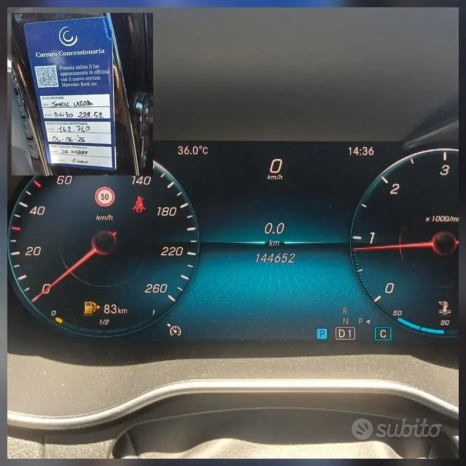 Usata Mercedes C220 Premium 194 CV (142 kW) 2019 Nero Station wagon