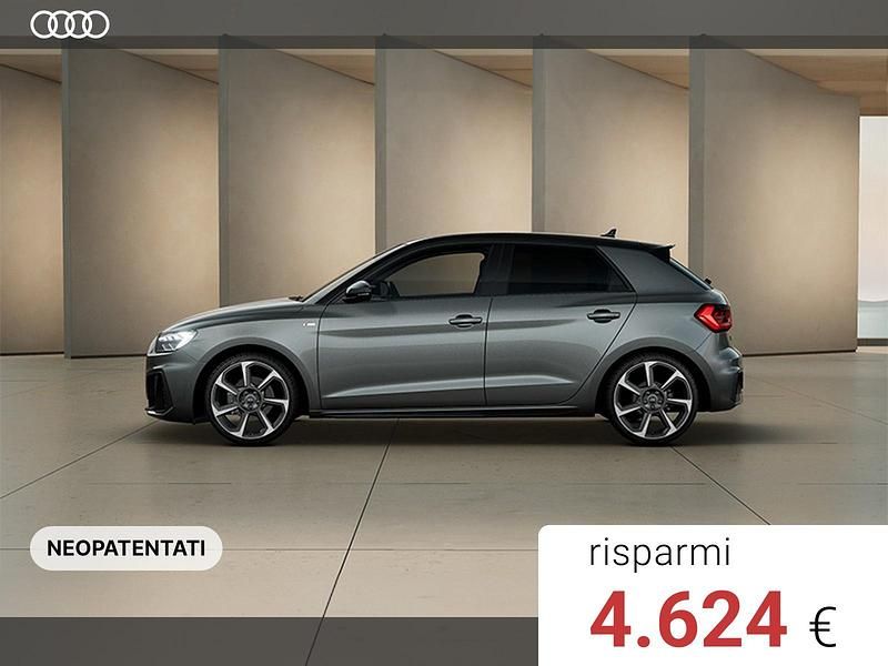 Nuova Audi A1 Sportback Comfort 116 CV (85 kW) 2025 Argento cavo metallizzato nero mito meta Utilitaria