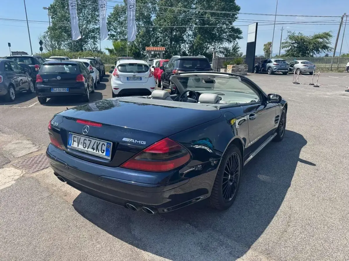 Usata Mercedes SL55 AMG AMG 500 CV (367 kW) 2003 Blu/azzurro Cabrio