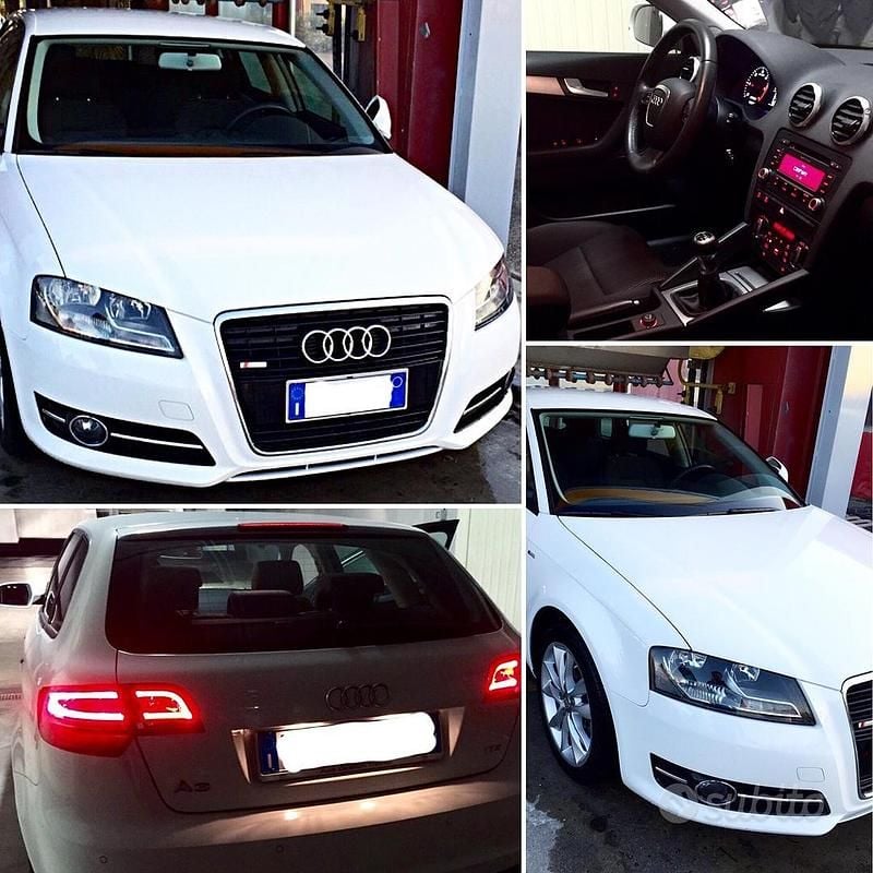 Usata Audi A3 S-Line 140 CV (102 kW) 2010 Bianco Utilitaria