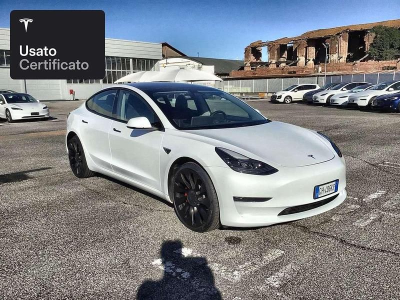 Usata Tesla Model 3 Performance 377 kW (513 CV) 2021 Pearl white multicoat Berlina